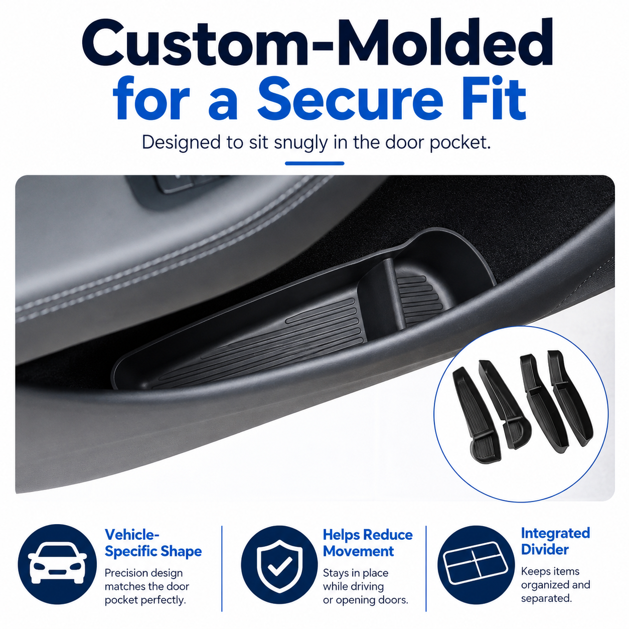 Door Pocket Organizers for Tesla Model 3/Y